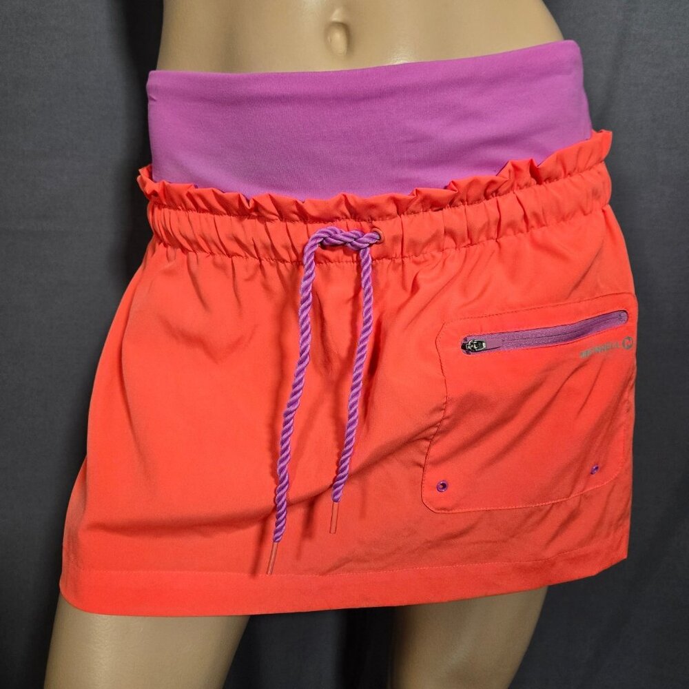 Y2K Merrell Activewear Mini Skirt Size S Coral Purple 2000s Athleisure